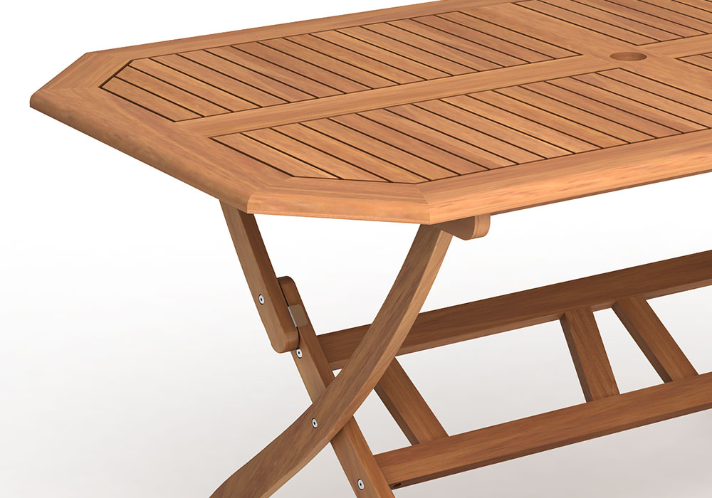EVERTON OCTA. FOLDING TABLE 150 x 85 x 72CM