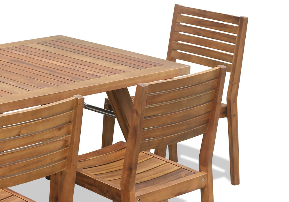 SET- SONTRA RECT.TABLE 180 x 90 x 76cm + HAINICH STACKING CHAIR