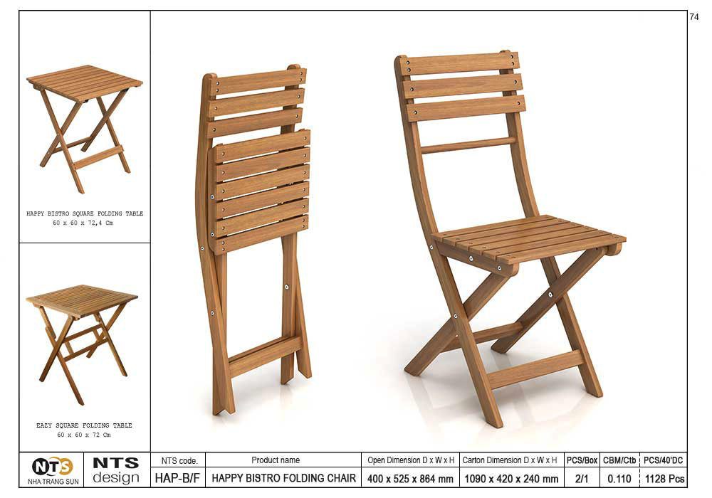 HAPPY BISTRO FOLDING CHAIR